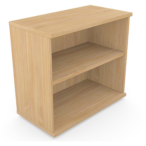 Low Bookcase With Adjustable Shelves & Floor-leveller Feet W800xD420xH725mm 18mm Panel Beech  - Universal Storage Can Be Used Alone Or Accompany The Switch Komo or Ashford Ranges
