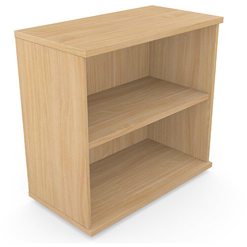 Low Bookcase With Adjustable Shelves & Floor-leveller Feet W800xD420xH770mm 18mm Panel Beech  - Universal Storage Can Be Used Alone Or Accompany The Switch Komo or Ashford Ranges