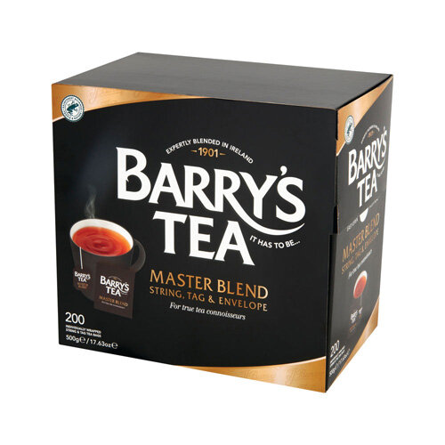 Barry's Master Blend Tea Bags - String Tag & Envelope, Pack of 200 3004