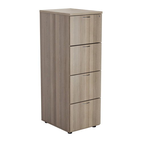 Essentials Filing Cabinet 4 Drawer Grey Oak