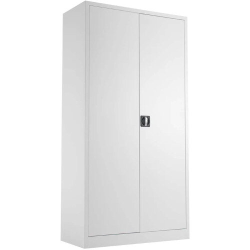 Steel Double Door Cupboard 1790 mm H x 920 mm W x 420 mm D in White