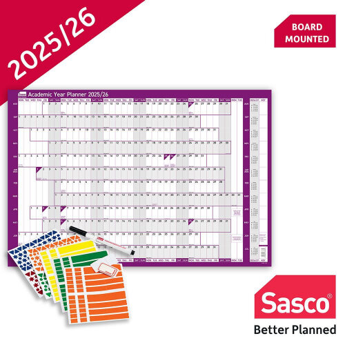 Sasco Academic Year Planner Unmounted 2025-26 2410251