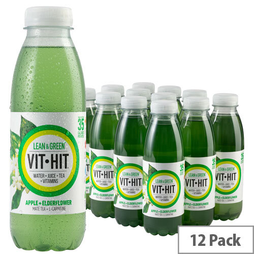 Vit-Hit Lean and Green Apple/Elderflower Bottle 500ml (Pack of 12) VIT4D