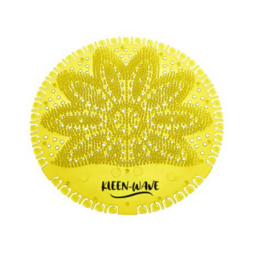 KleenWave Urinal Screens Lemon Yellow Pack of 10