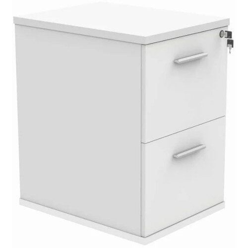 Core Filing Cabinet 2 Drawers Office Storage Unit Arctic White