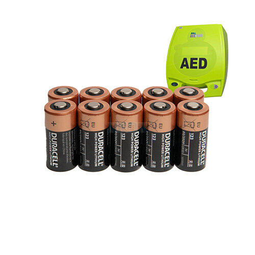 ZOLL AED Plus CR123A Duracell Lithium - 3V, Pack of 10