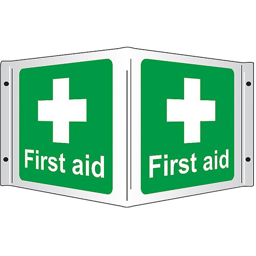 First Aid 3D Projecting Sign 43 x 20cm