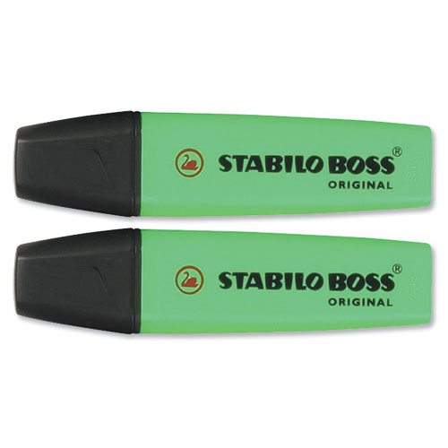 Stabilo Boss Highlighters - Green, Pack of 10