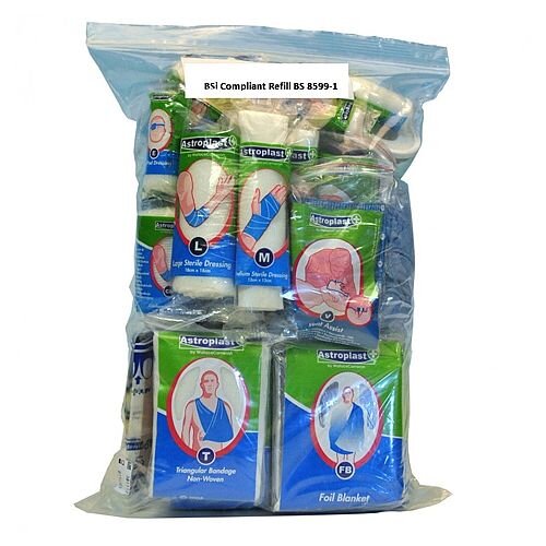 BSi 8599-1 Medium Compliant First Aid Kit Refill Food Hygiene 1035050