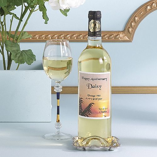 Personalised White Wine Gift Hunt Office Ireland