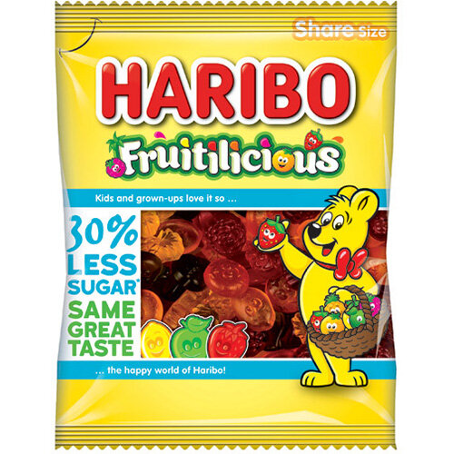 Haribo Fruitilicious Bag Reduced Sugar 140g Pack of 12 49077