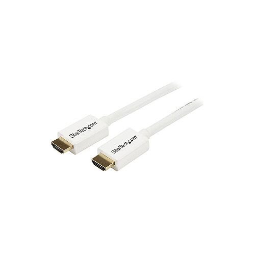 StarTech 2m 6 ft White CL3 In-wall High Speed HDMI Cable Ultra HD 4k x 2k HDMI Cable HDMI to HDMI M/M HD3MM2MW