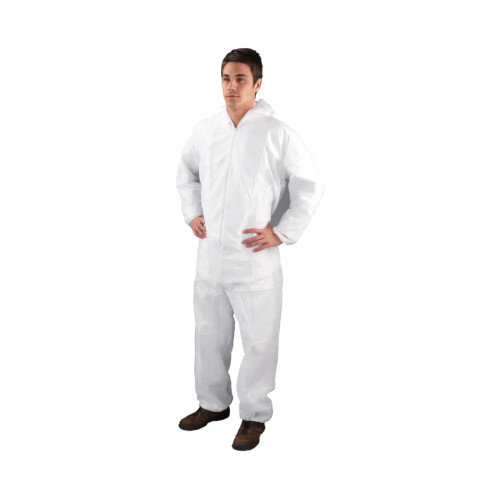 HPC Non-Woven Overalls Large White Work Coveralls DC03
