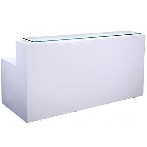 White High Gloss Reception Unit 2200mm x 1030mm x 800mm RD5