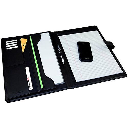 Monolith Black Leather-Look Conference Folder