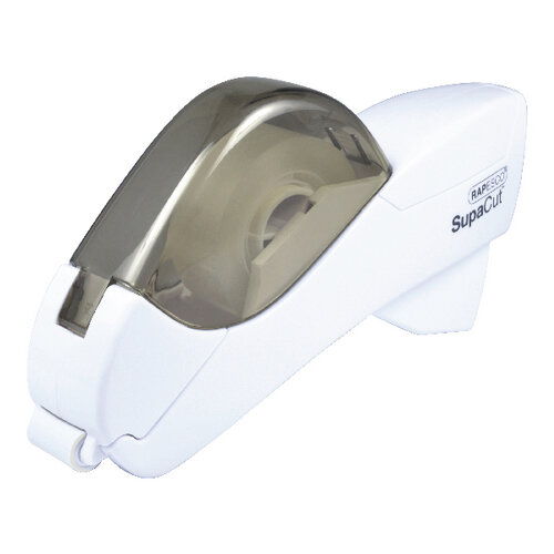 Rapesco SupaCut White Tape Dispenser with 2 Rolls of Tape 1445