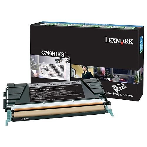 Lexmark C746H1KG Black High Yield Return Programme Toner Cartridge Lexmark C746H1KG Black High Yield Return Programme Toner Cartridge