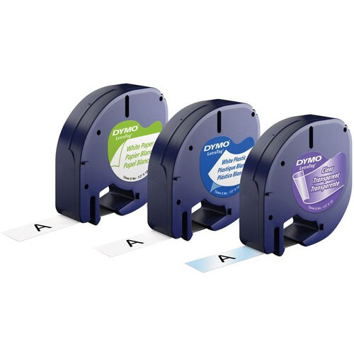 DYMO LetraTag assorted 3 pack label-making tape