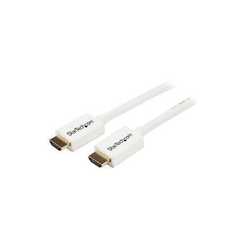 StarTech 1m 3 ft White CL3 In-wall High Speed HDMI Cable HDMI to HDMI M/M 1 x HDMI Male Digital Audio/Video 1 x HDMI Male Digital Audio/Video White