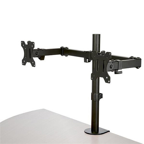 StarTech.com Desk Mount Dual Monitor Arm - Desk Clamp / Grommet VESA Monitor Mount for up to 32 inch Displays - Ergonomic Articulating Monitor Arm - Height Adjustable/Tilt/Swivel/Rotating, Clamp, 16 kg, 81.3 cm (32 Inches), 100 x 100 mm, Height adjustment