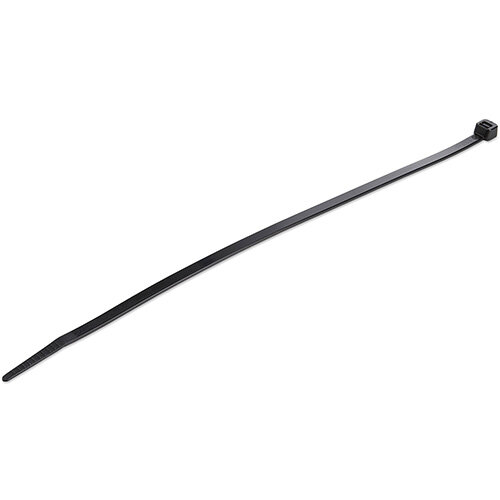 StarTech.com 100 Pack 10 Inches Cable Ties - Black Extra Large Nylon/Plastic Zip Tie - Adjustable Electrical/Network Cable Wraps/-40 to +85C Temp/94V-2 Fire & UL Rated TAA, Releasable cable tie, Nylon, Plastic, Black, 6.8 cm, V2, -40 - 85 C