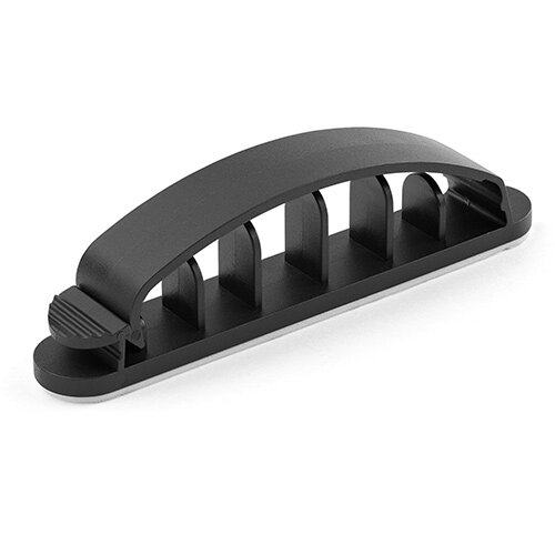 StarTech.com 100 Pack Cable Management Clips - Self Adhesive 6 Slot Cable Comb - Resusable Desktop USB/Computer/Ethernet/AV Cord Organizer - Sticky Cable Holders - Nylon Cable Clamp UL Rated, Cable clip, Desk/Wall, Nylon, Black