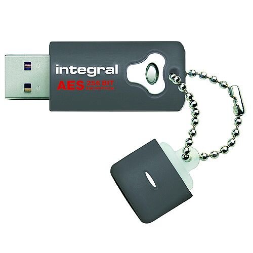 Integral Crypto Encrypted USB Memory Stick 32GB Grey Hunt Office Ireland