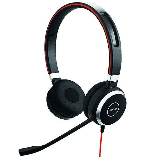 Jabra Evolve 40 Duo Headset - Stereo - USB Adapter with Audio 3.5 mm Connector - Optimised for Microsoft Skype for Business Jabra Evolve 40 Duo Headset - Stereo - USB Adapter with Audio 3.5 mm Connector - Optimised for Microsoft Skype for Business