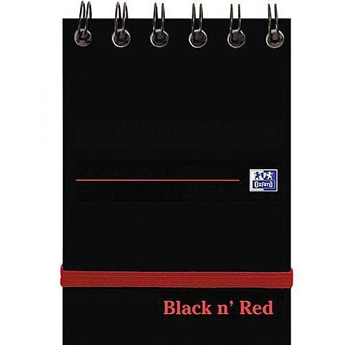 A7 Wirebound Glossy Hardback Notebook 144 Pages Black n Red A7 Wirebound Glossy Hardback Notebook 144 Pages Black n Red