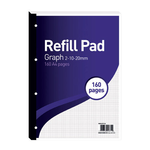 Hamelin 2-10-20mm Graph Refill Pad A4 80 Sheet Pack of 5 400127712 Hamelin 2-10-20mm Graph Refill Pad A4 80 Sheet Pack of 5 400127712