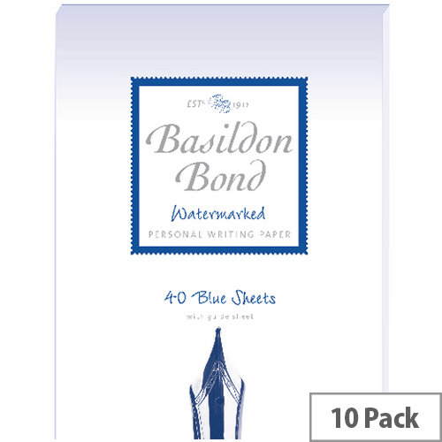 Basildon Bond Blue Writing Pad 137 X 178mm Pack of 10 100100123