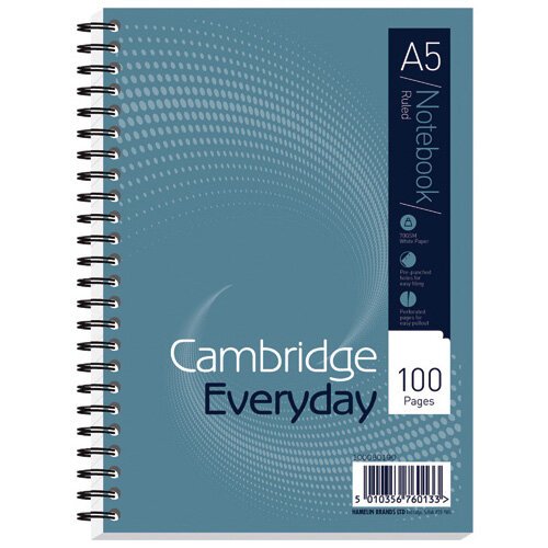 Cambridge Notebook Wirebound 100P 70g A5 Pack of 10 100080190 Cambridge Notebook Wirebound 100P 70g A5 Pack of 10 100080190