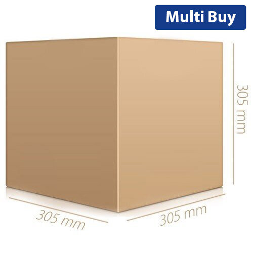 Double Wall Corrugated Cardboard Boxes, 305 x 305 x 305mm, Brown (Pack of 15) - Heavy-Duty Packing Boxes for Safe Shipping