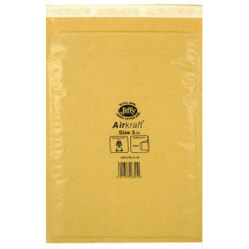 Jiffy AirKraft Mailer Size 3 220 x 320mm Gold GO-3 Pack of 10 MMUL04604