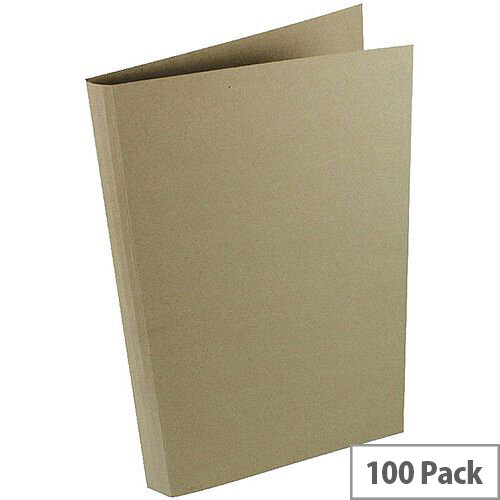 Concord Guildhall 290gsm Square Cut Folder Heavy-weight Foolscap Buff Pack of 100 44202