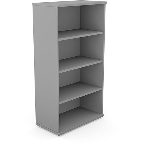 Medium Tall Bookcase with Adjustable Shelves and Floor-leveller Feet W800xD420xH1490mm 18mm Panel Grey  - Universal Storage Can Be Used Alone Or Accompany The Switch Komo or Ashford Ranges