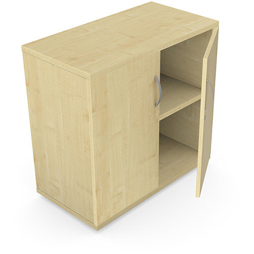 Low Cupboard with Lockable Doors & Adjustable Shelf W800xD420xH770mm 18mm Panel Maple  - Universal Storage Can Be Used Alone Or Accompany The Switch Komo or Ashford Ranges