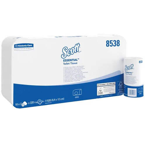 Kimberly Clark Scott Performance Toilet Dispenser Refills Tissue White 2 Ply Pack 36 Toilet Paper Rolls