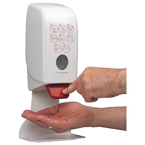 Kimberly-Clark Aquarius White Hand Gel Sanitiser Dispenser 1L 7124 Kimberly-Clark Aquarius White Hand Gel Sanitiser Dispenser 1L 7124