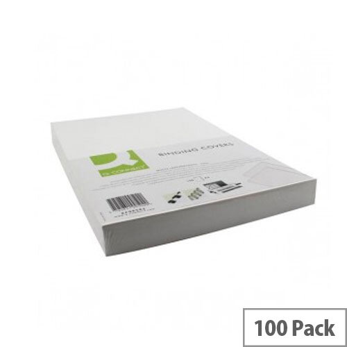 Q-Connect A4 White PVC Comb Binder Cover 250gsm Pack of 100 KF00498 Q-Connect A4 White PVC Comb Binder Cover 250gsm Pack of 100 KF00498