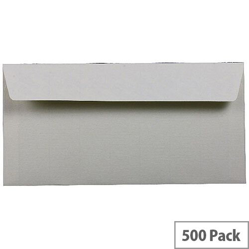 Q-Connect White Envelope DL Peel and Seal Laid Vellum 100gsm Pack of 500 KF01443