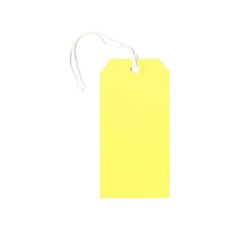 Q-Connect Strung Tag 120x60mm Yellow Pack of 1000 KF01626
