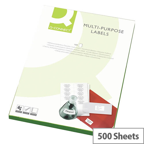 Q-Connect 14 Per Sheet Multi-Purpose Labels 99.1x38.1mm (7000 Labels)