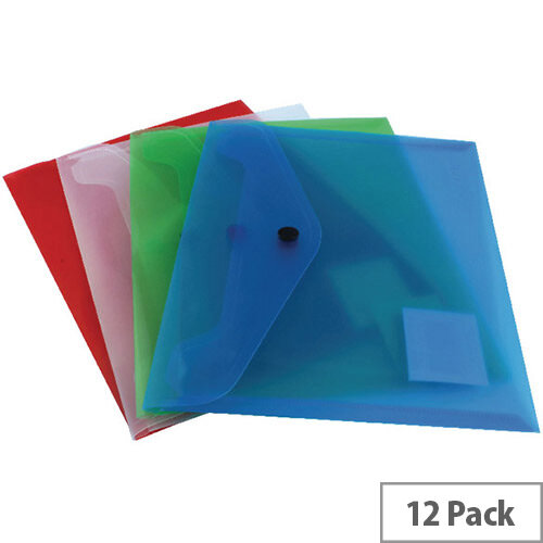 A5 Document Folder Polypropylene Assorted Pack of 12 Q-Connect KF03609 A5 Document Folder Polypropylene Assorted Pack of 12 Q-Connect KF03609