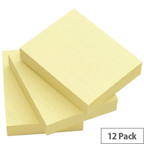 Q-Connect Quick Note Repositionable Pad 50x75mm Yellow Pack 12 Q-Connect Quick Note Repositionable Pad 50x75mm Yellow Pack 12