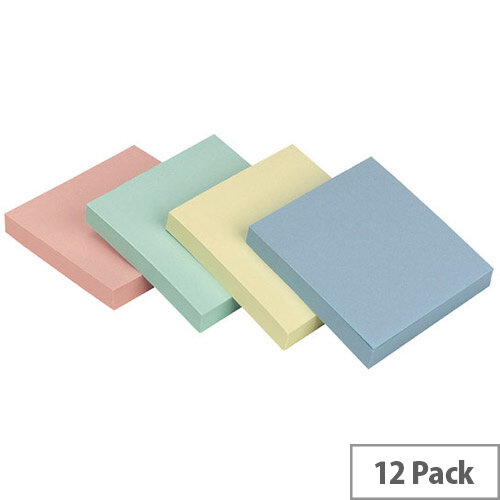 Q-Connect Pastel Quick Note Repositionable Pad 75x75mm Rainbow