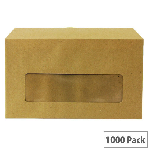 Q-Connect Centre Window Gummed Manilla Wallet Envelopes 89x152mm 70gsm Pack of 1000 Q-Connect Centre Window Gummed Manilla Wallet Envelopes 89x152mm 70gsm Pack of 1000