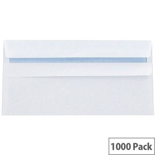 Q-Connect White DL Envelopes Self Seal Wallet 80g Pack 1000 KF3454 Q-Connect White DL Envelopes Self Seal Wallet 80g Pack 1000 KF3454