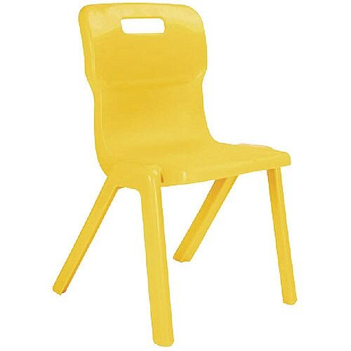 Titan One Piece School Chair Size 1 260mm Yellow Pack of 10 Titan One Piece School Chair Size 1 260mm Yellow Pack of 10