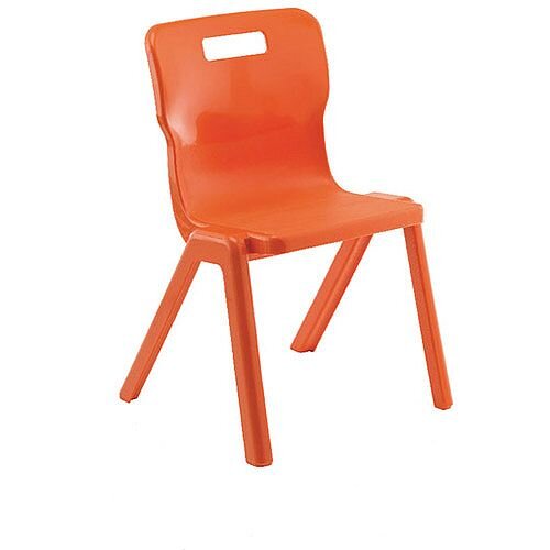 Titan One Piece School Chair Size 3 350mm Orange Pack of 10 Titan One Piece School Chair Size 3 350mm Orange Pack of 10